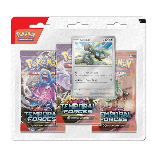 Pokemon: Scarlet & Violet – Temporal Forces- 3 Booster Packs & Cyclizar Promo Card