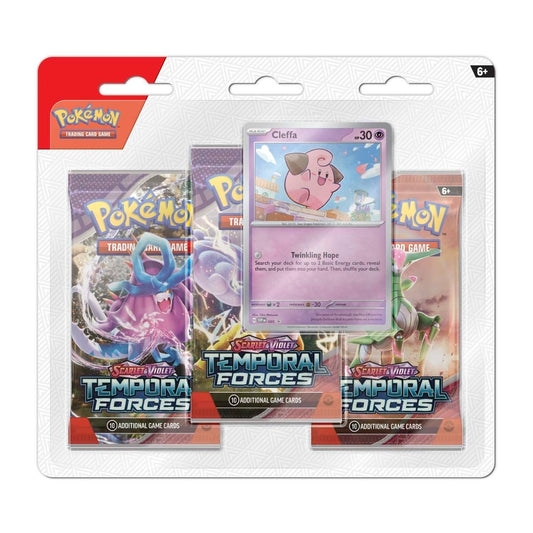 Pokemon: Scarlet & Violet – Temporal Forces- 3 Booster Packs & Cleffa Promo Card